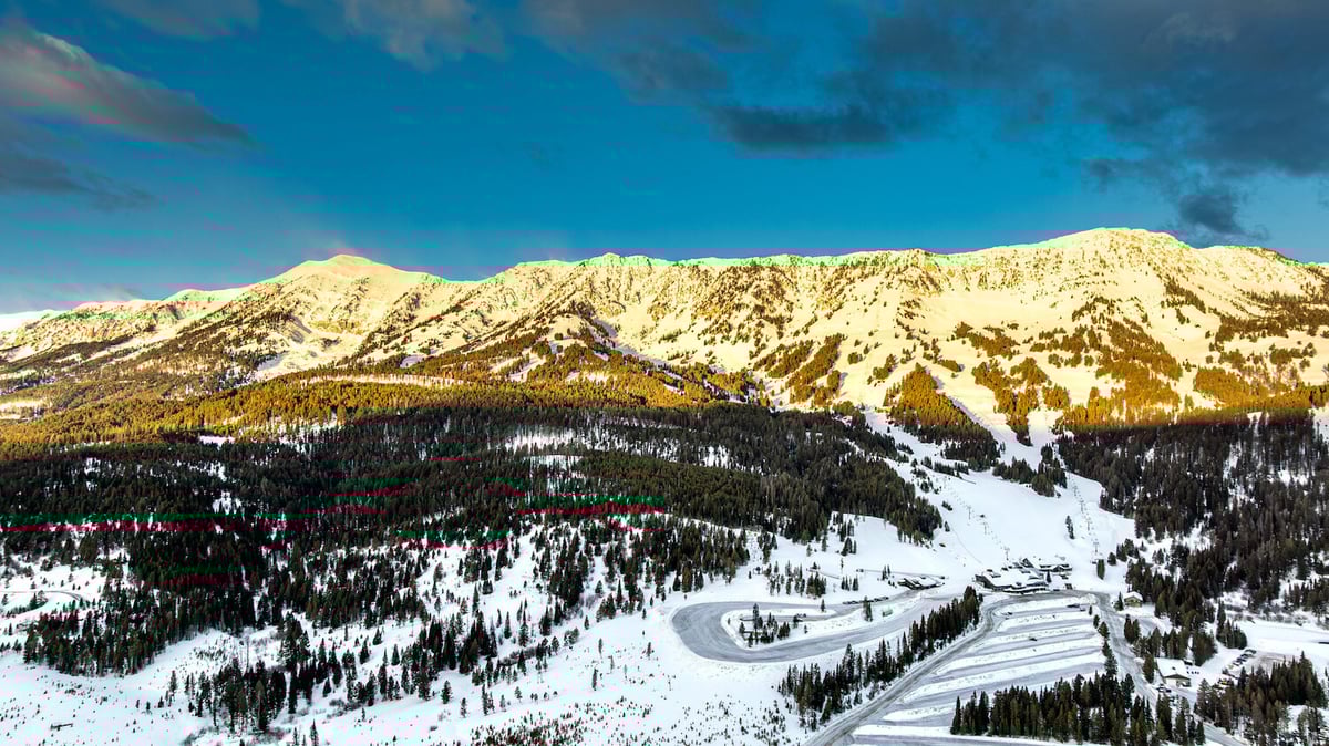 Bridger Bowl Ski Area from a distance.