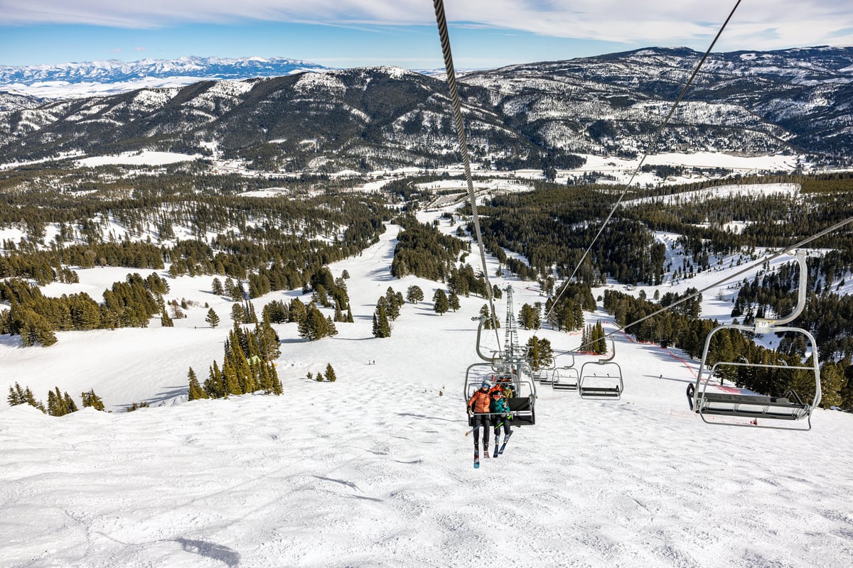 Ski lift at Bridger Bowl.