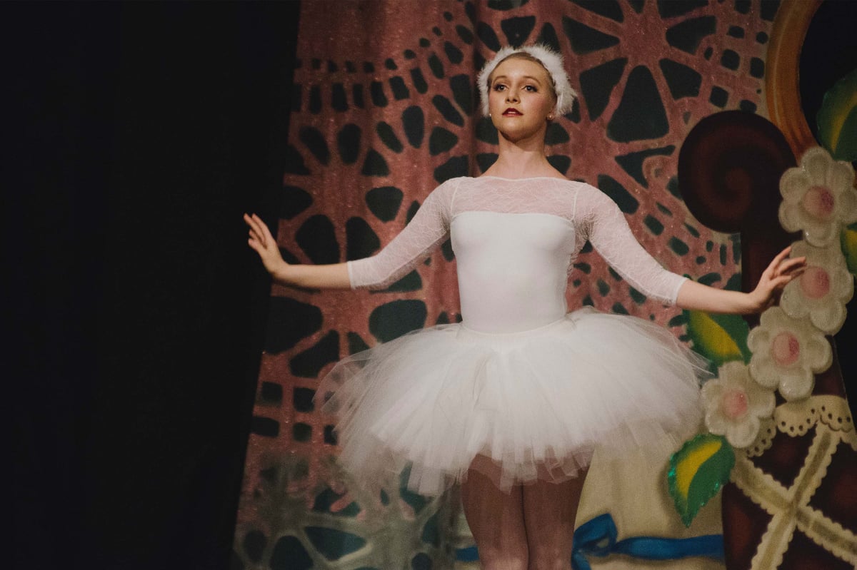 Ballerina dancing in The Nutcracker.