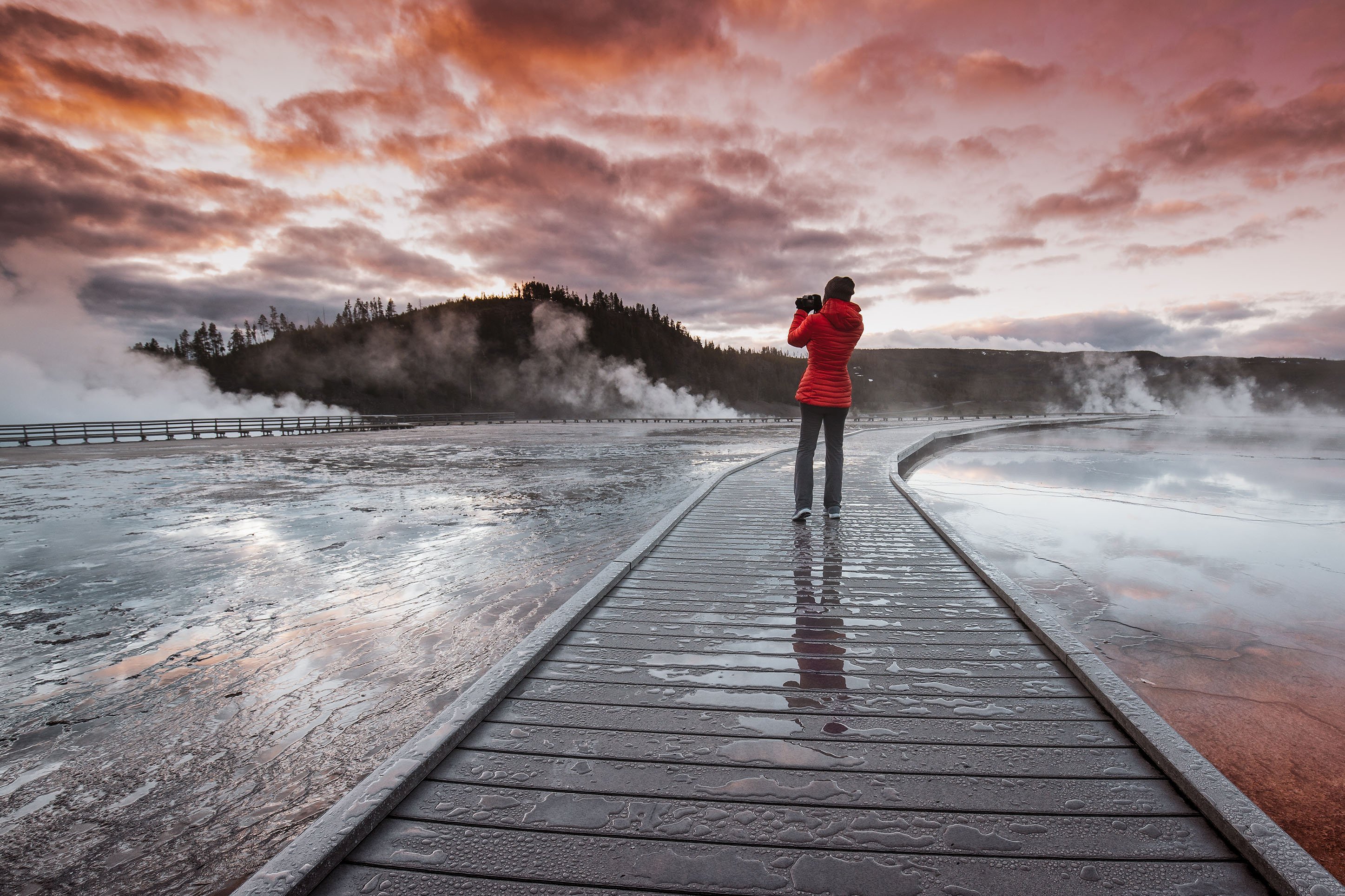 Boardwalks in Yellowstone National Park