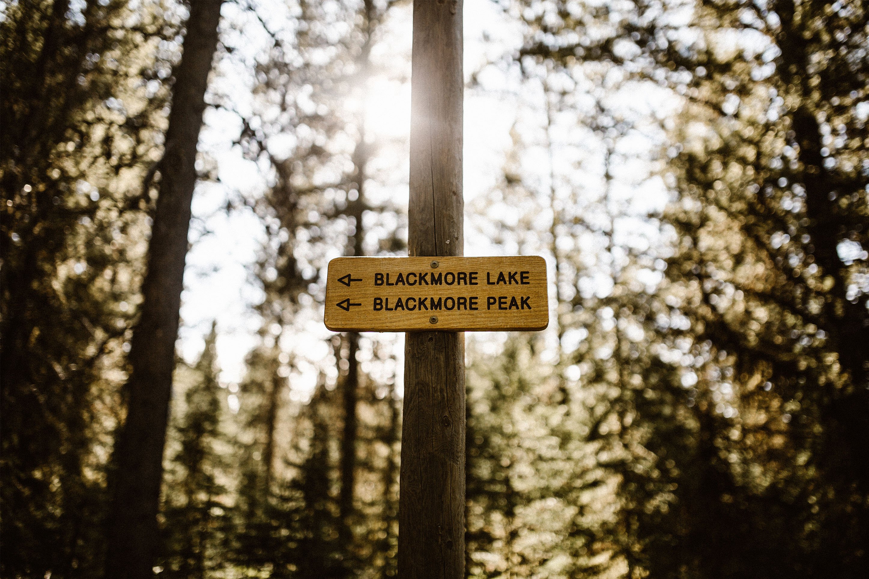 Sign to Blackmore Peak