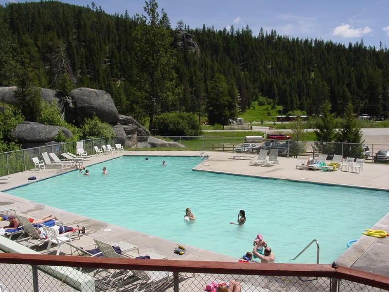 Pool at Lolo Hot Springs Resort in Montana