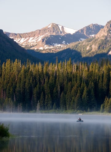 Fishing on Hyalite Reservoir