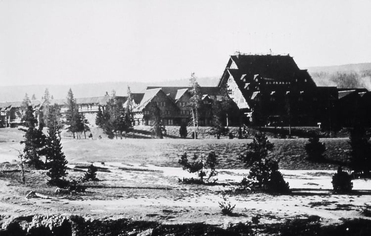 Yellowstone Park Hotel Company - Old Faithful Inn; Haynes; Around 1917 