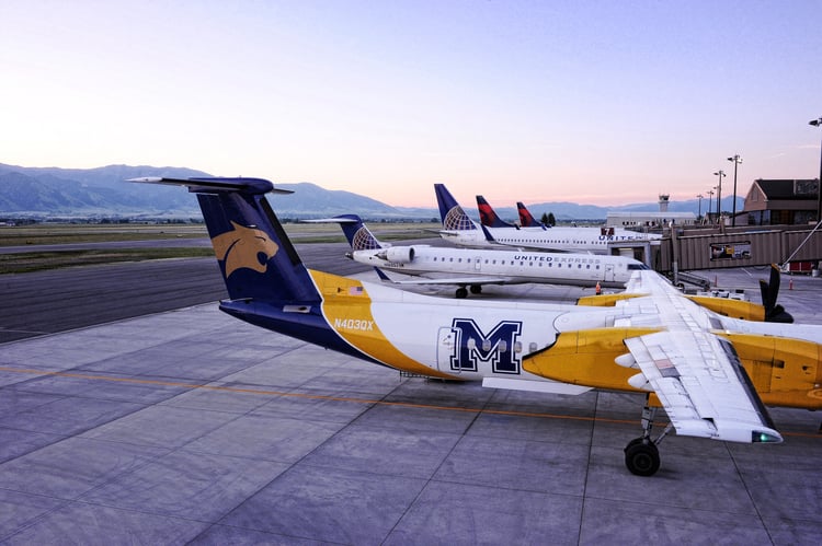 Flying to Bozeman