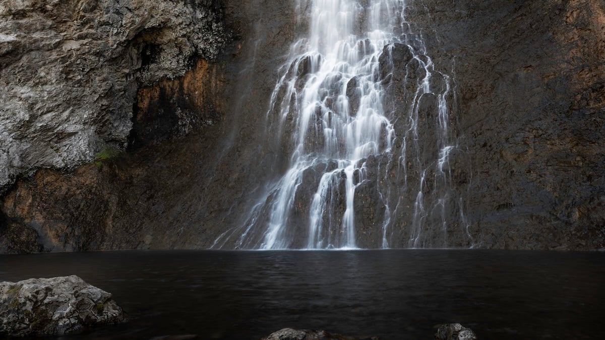 Fairy Falls in Yellowstone National Park.