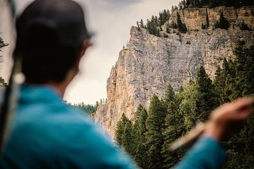 Looking at the Gallatin Canyon.