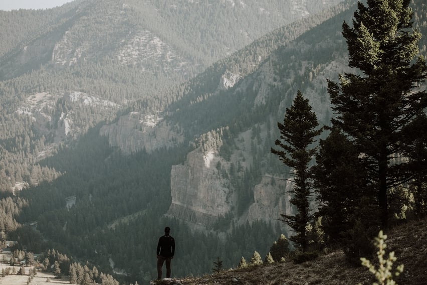 Hiking in Gallatin Canyon.