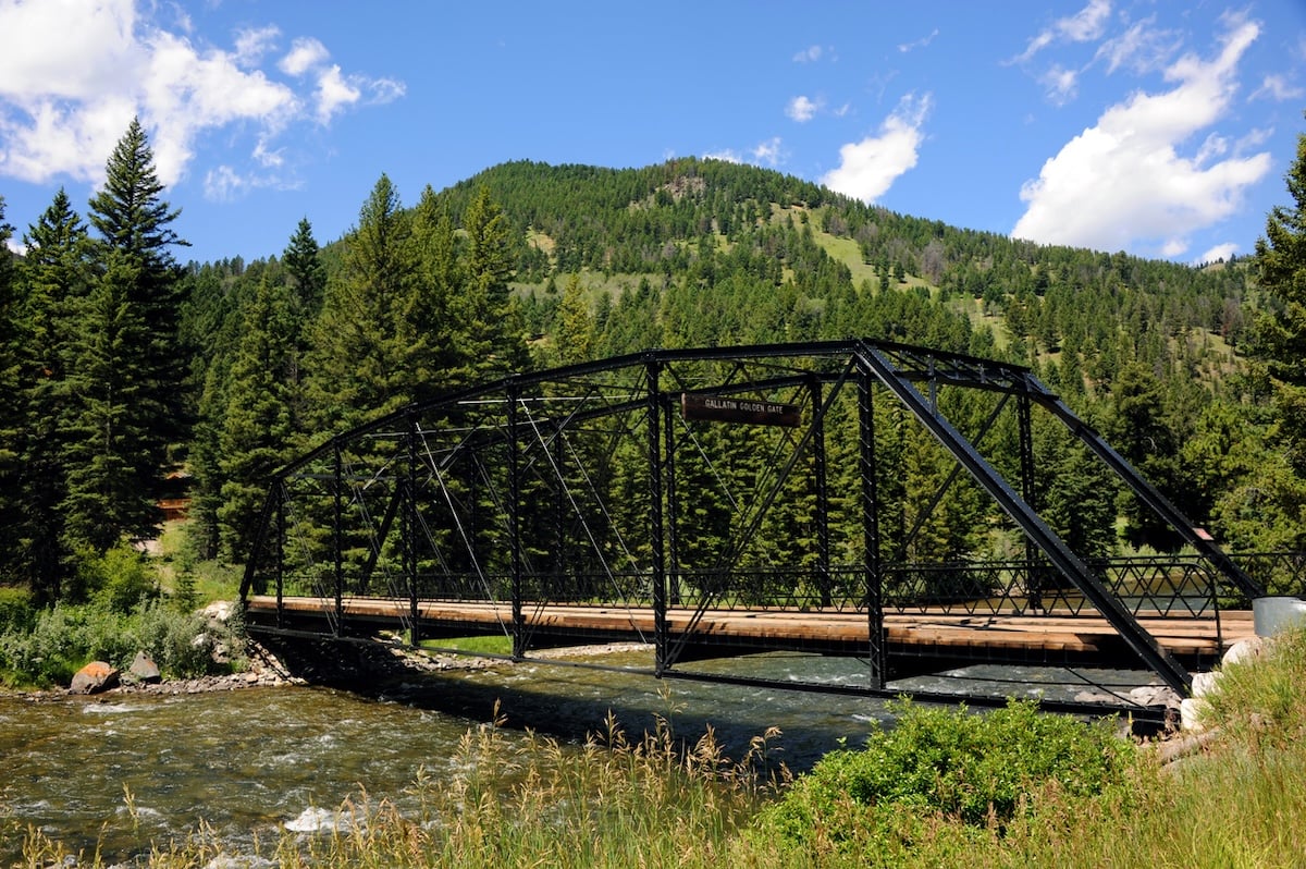 Gallatin Golden Gate Bridge on the Gallatin River