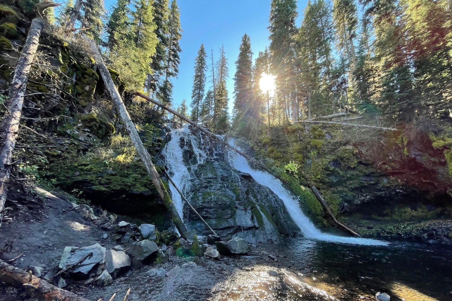 Grotto Falls in Hyalite Recreation Area