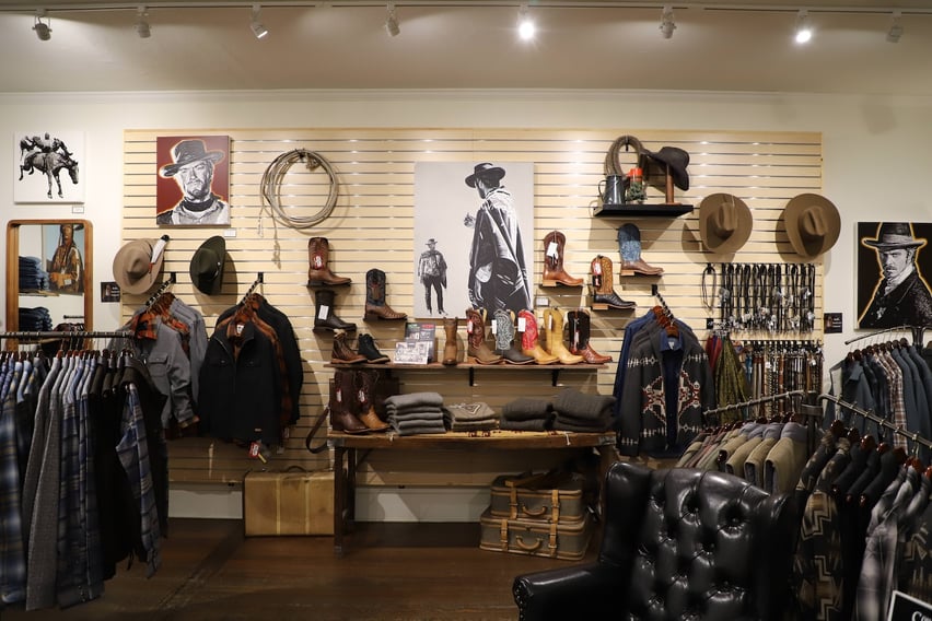Head West's interior is full of western goods.