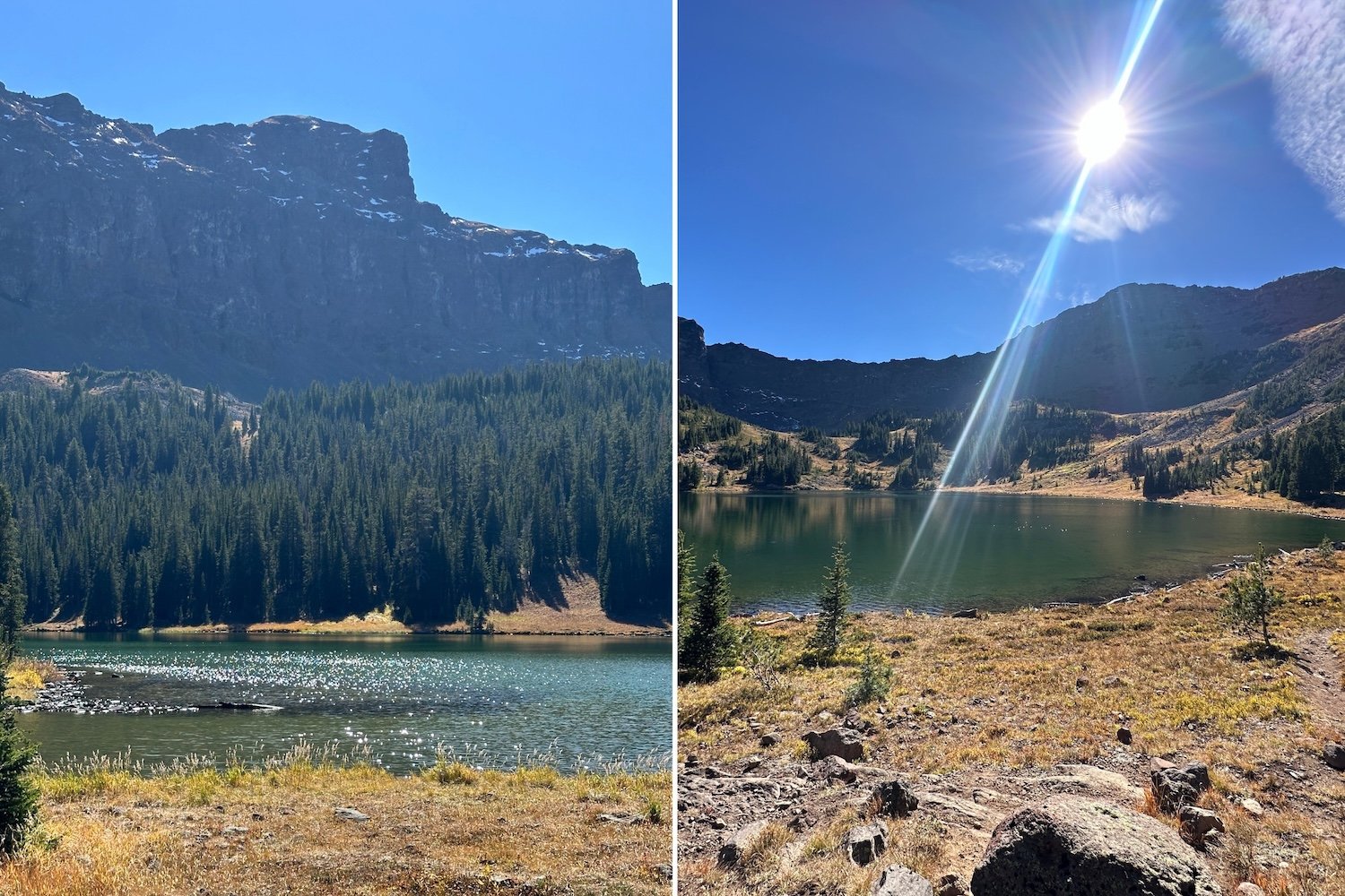 Heather and Emerald Lakes in Hyalite Recreation Area