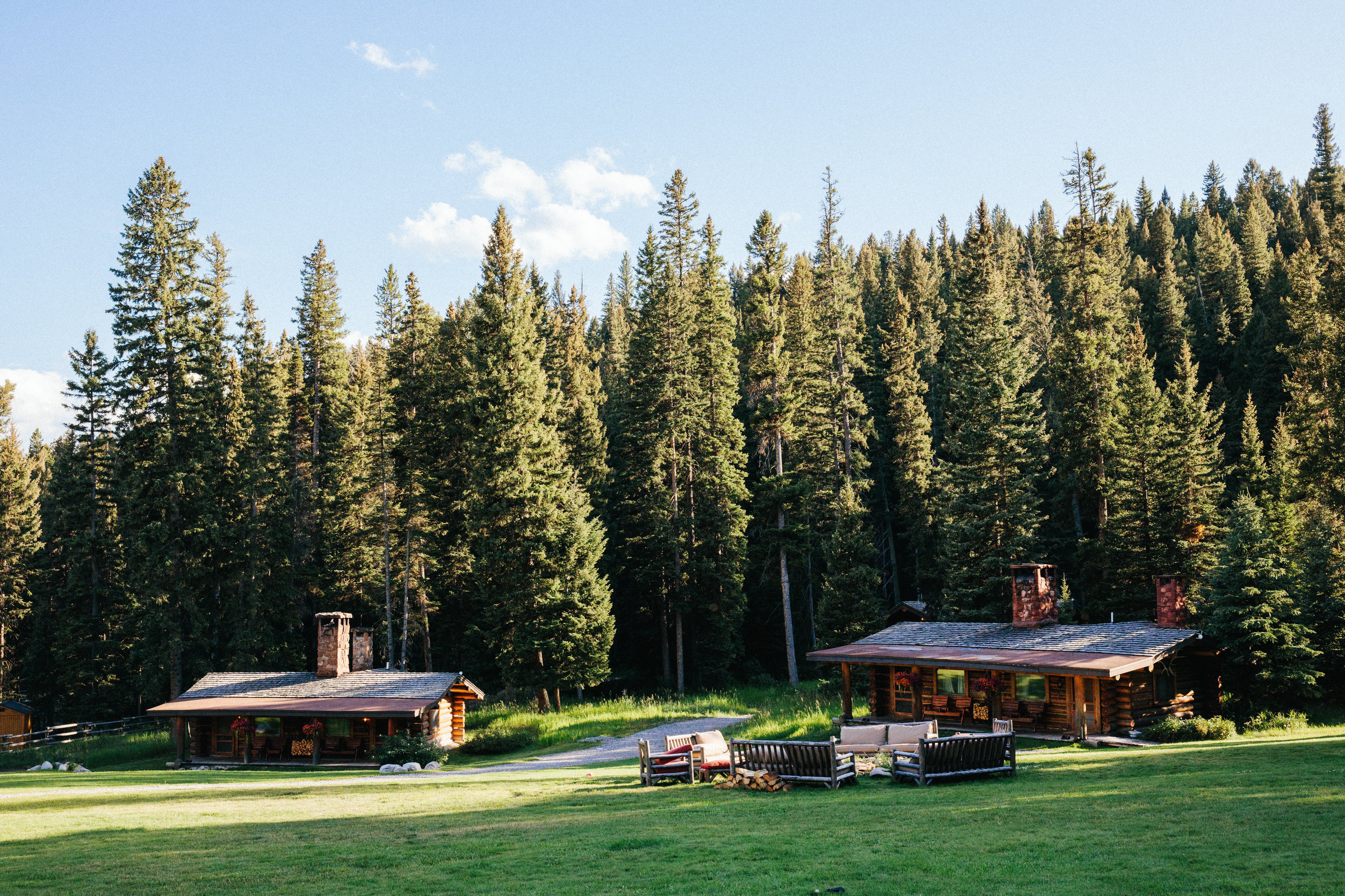 Cabins at Lone Two cabins at the Mountain Guest Ranch in Montana