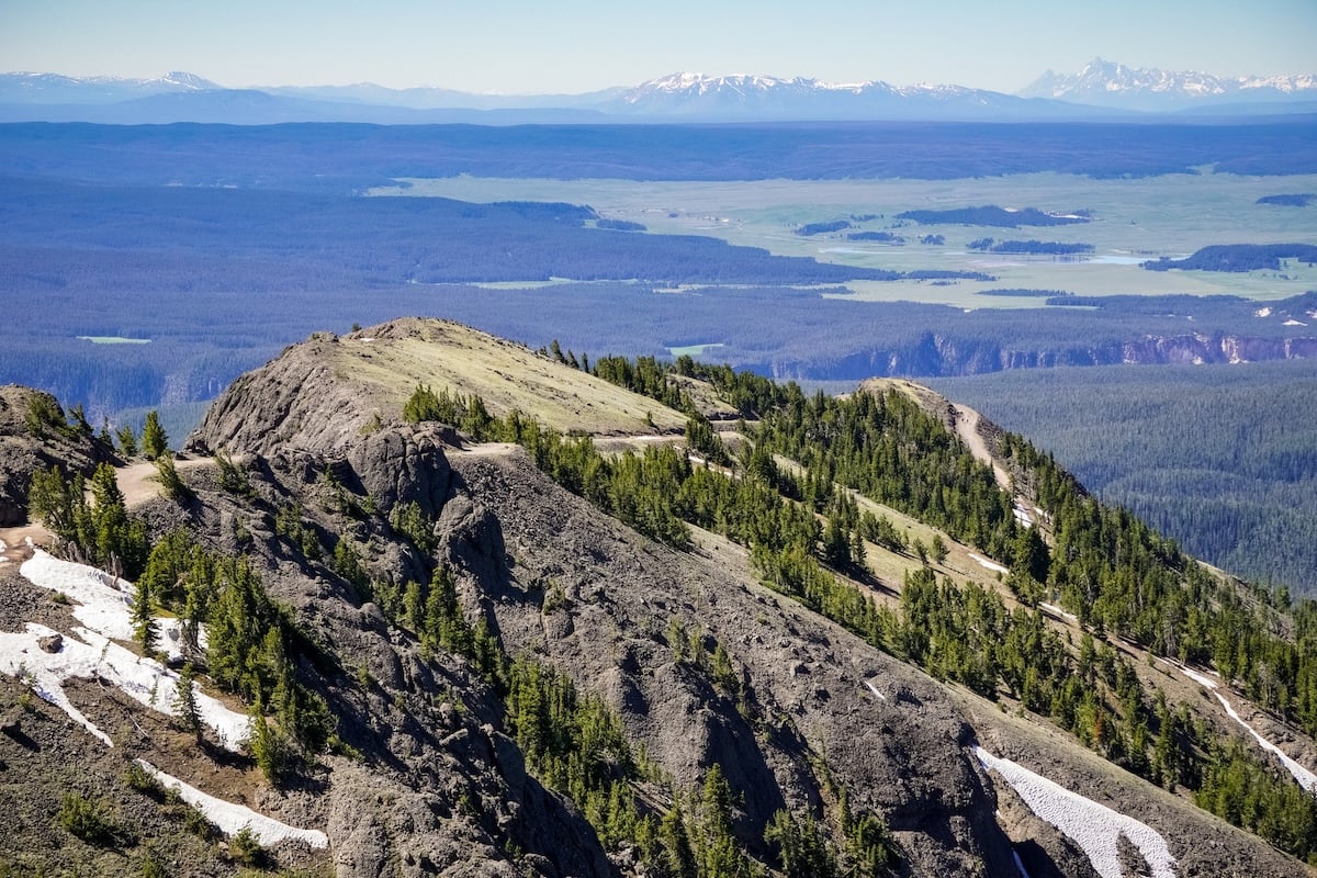 View from Mount Washburn in Yellowstone National Park.