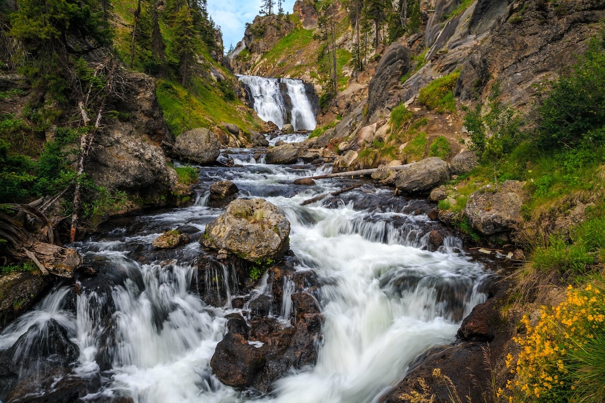 Mystic Falls in Yellowstone National Park.