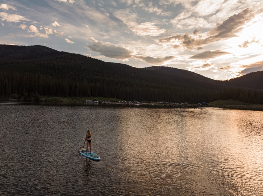 Stand Up Paddleboarding on Hyalite Reservoir