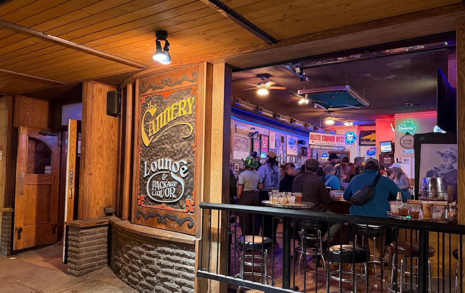 The front of The Cannery Lounge in Bozeman, Montana.