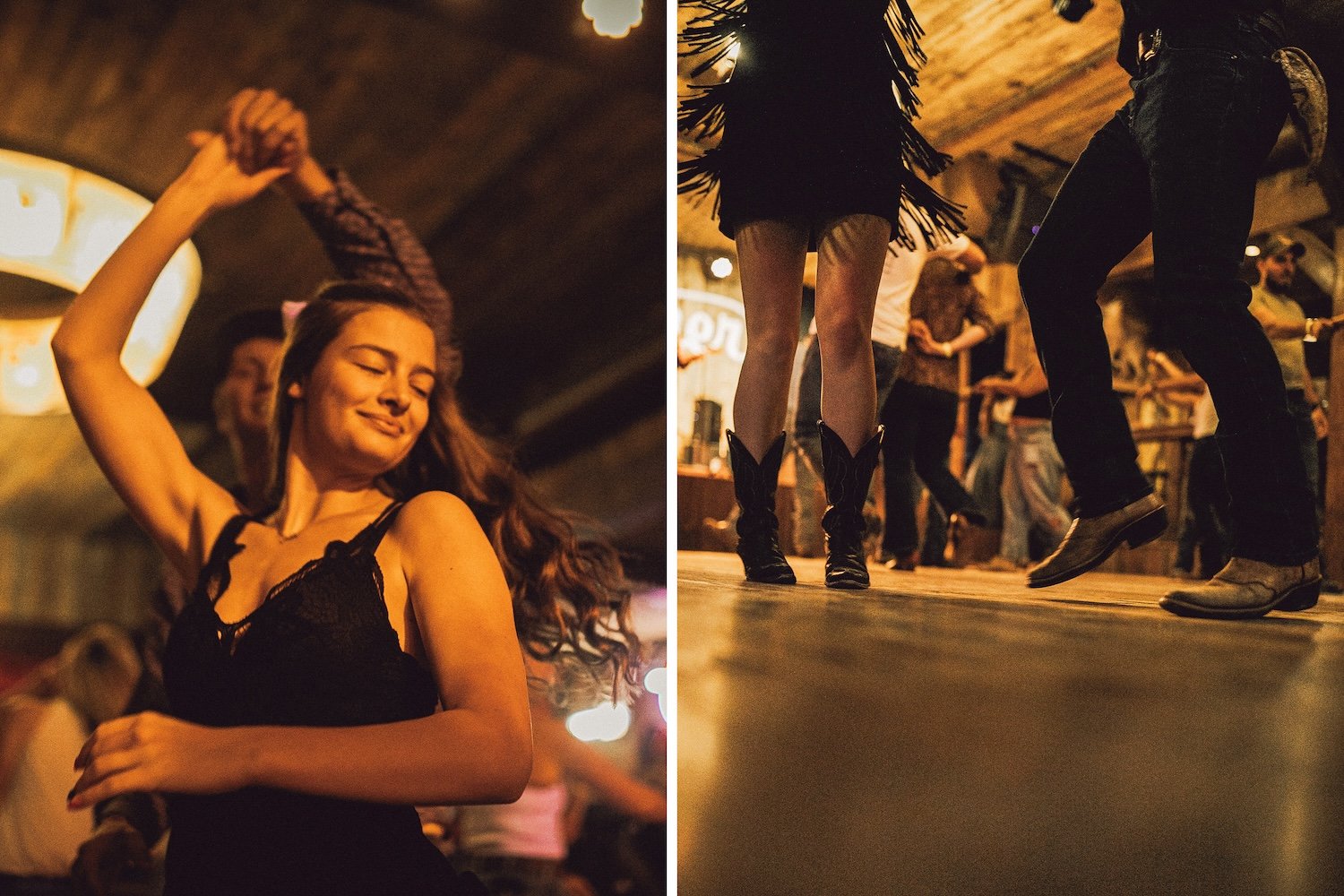 Couple western dancing in Bozeman.