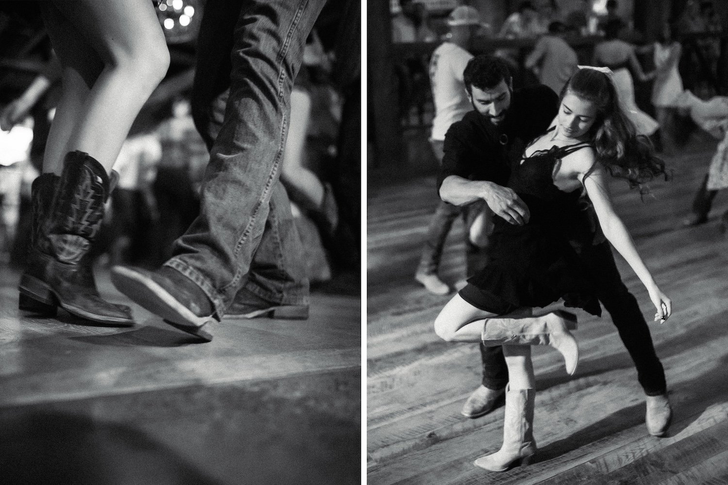 Couple country swing dancing with Western Roots Country Dancing.