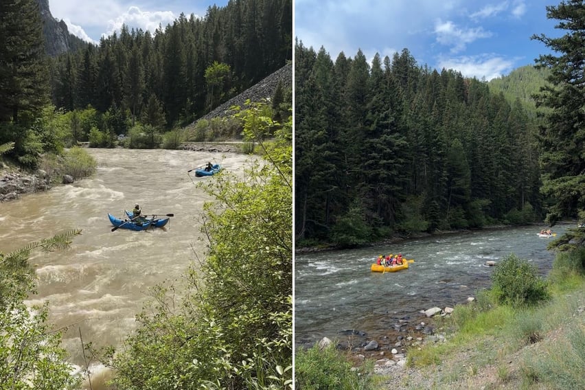 Whitewater Rafting on the Gallatin River.