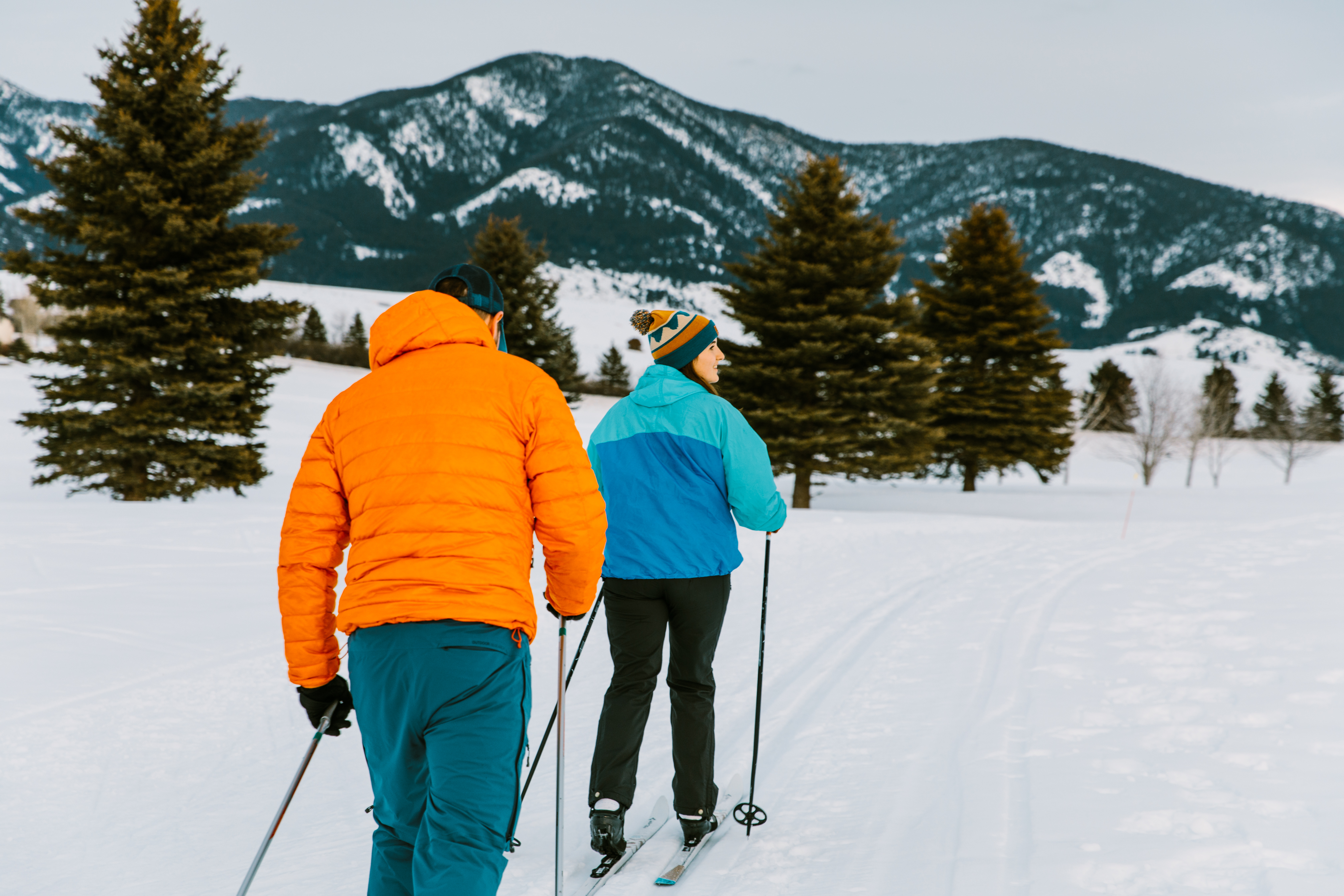 Nordic skiing at Bridger Creek Golf Course in Bozeman, MT