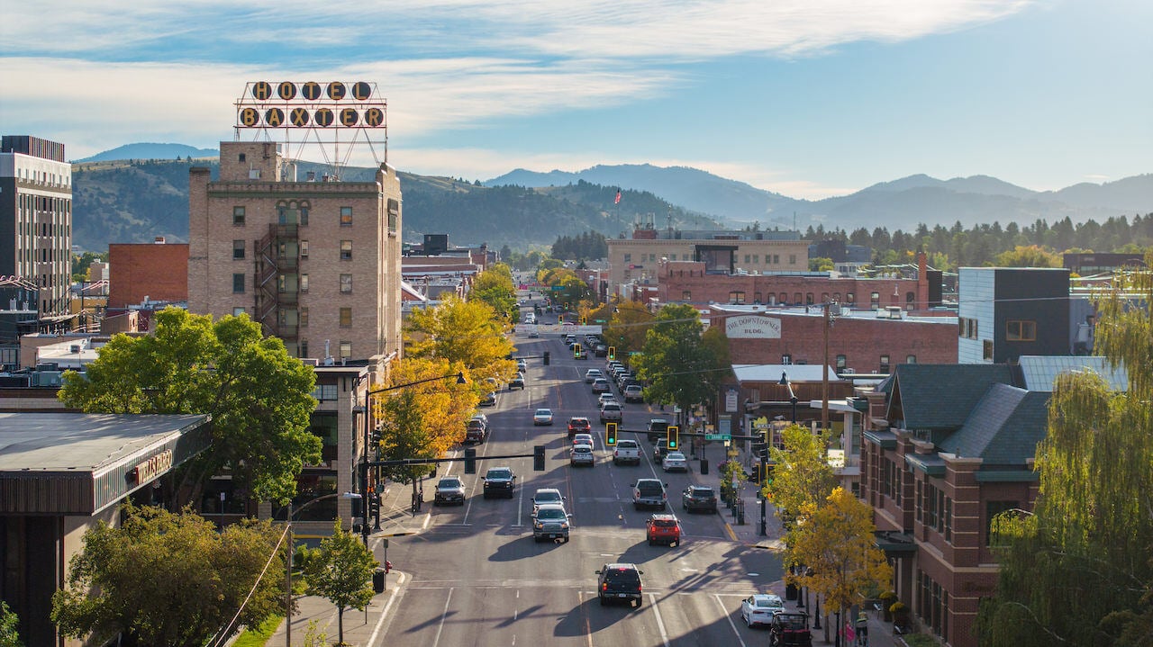 Downtown Bozeman Montana in the Summer