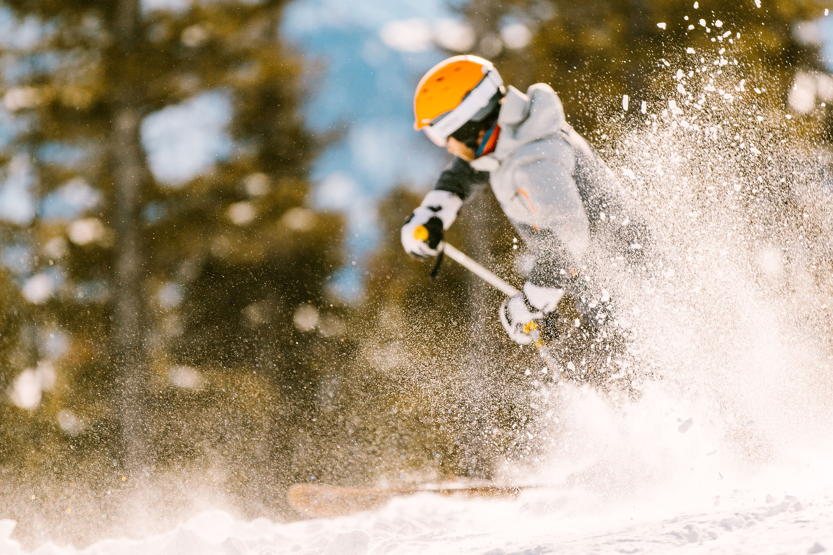 Skier at Bridger Bowl Ski Area, Bozeman, Montana