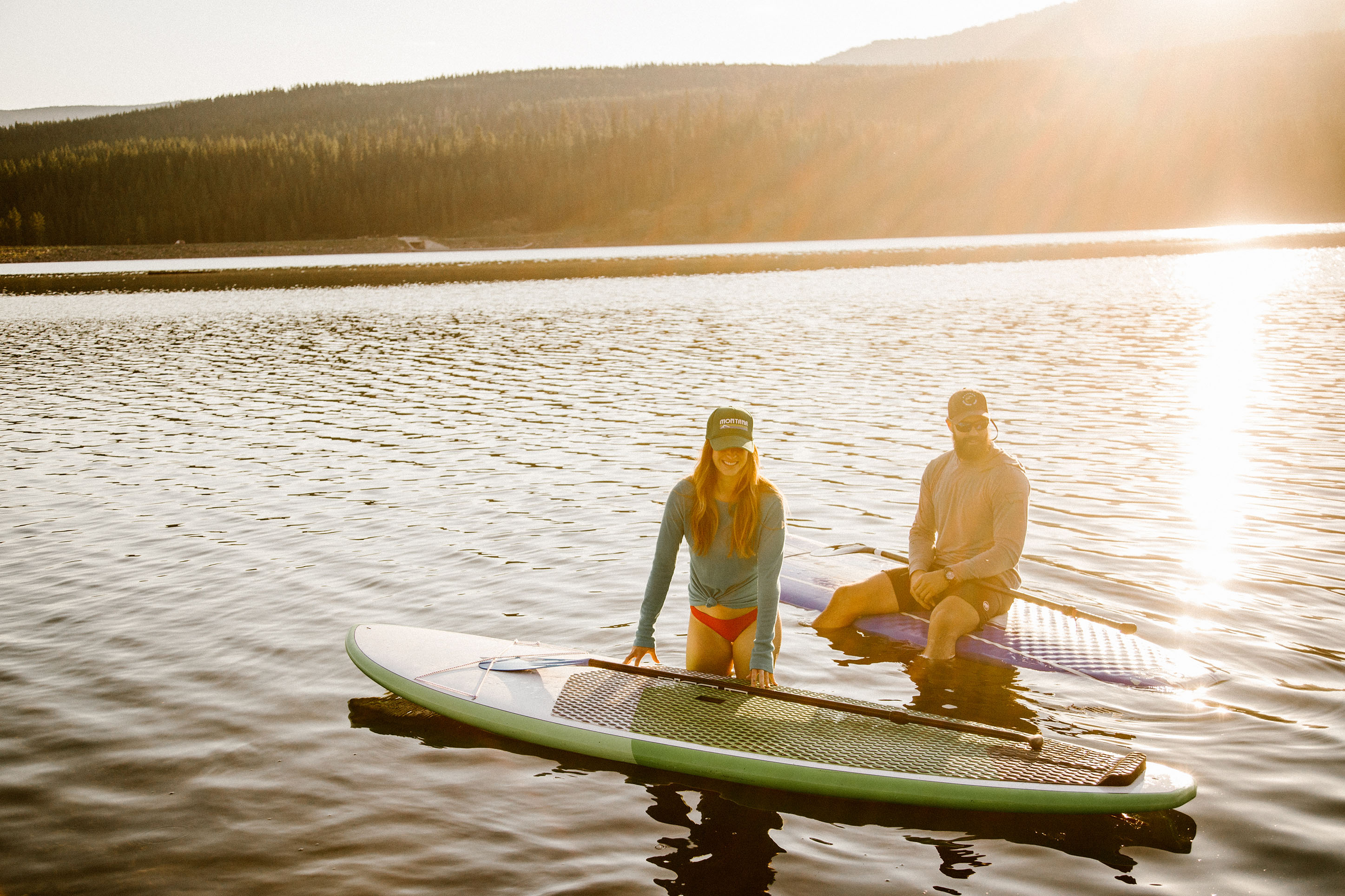 Couple Stand-Up Paddleboarding