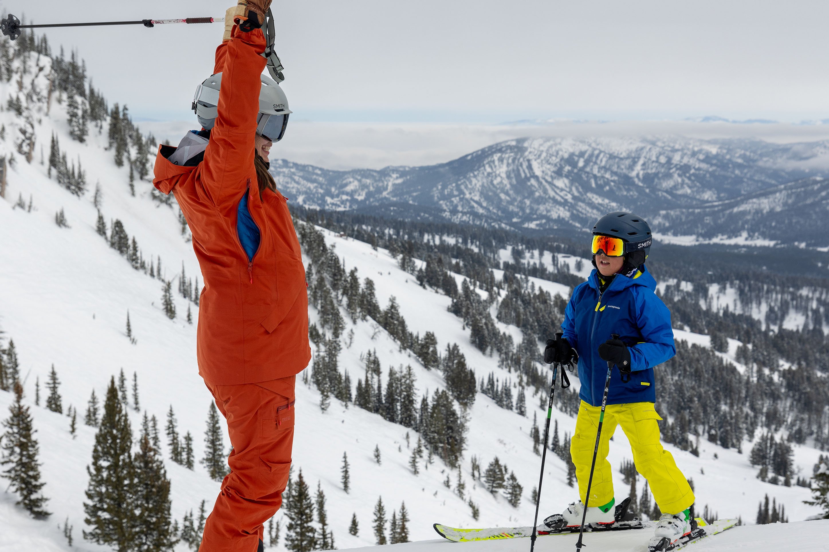 photo of mom and son at Bridger Bowl