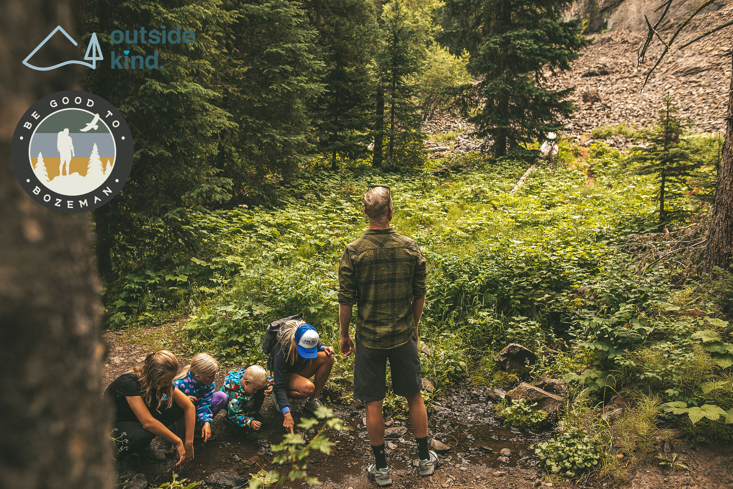 Group of hikers on the trail. 
