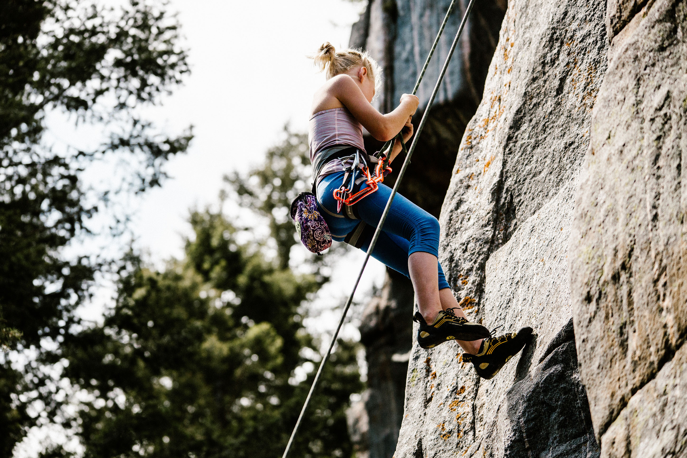 Rock climbing near Bozeman, Montana