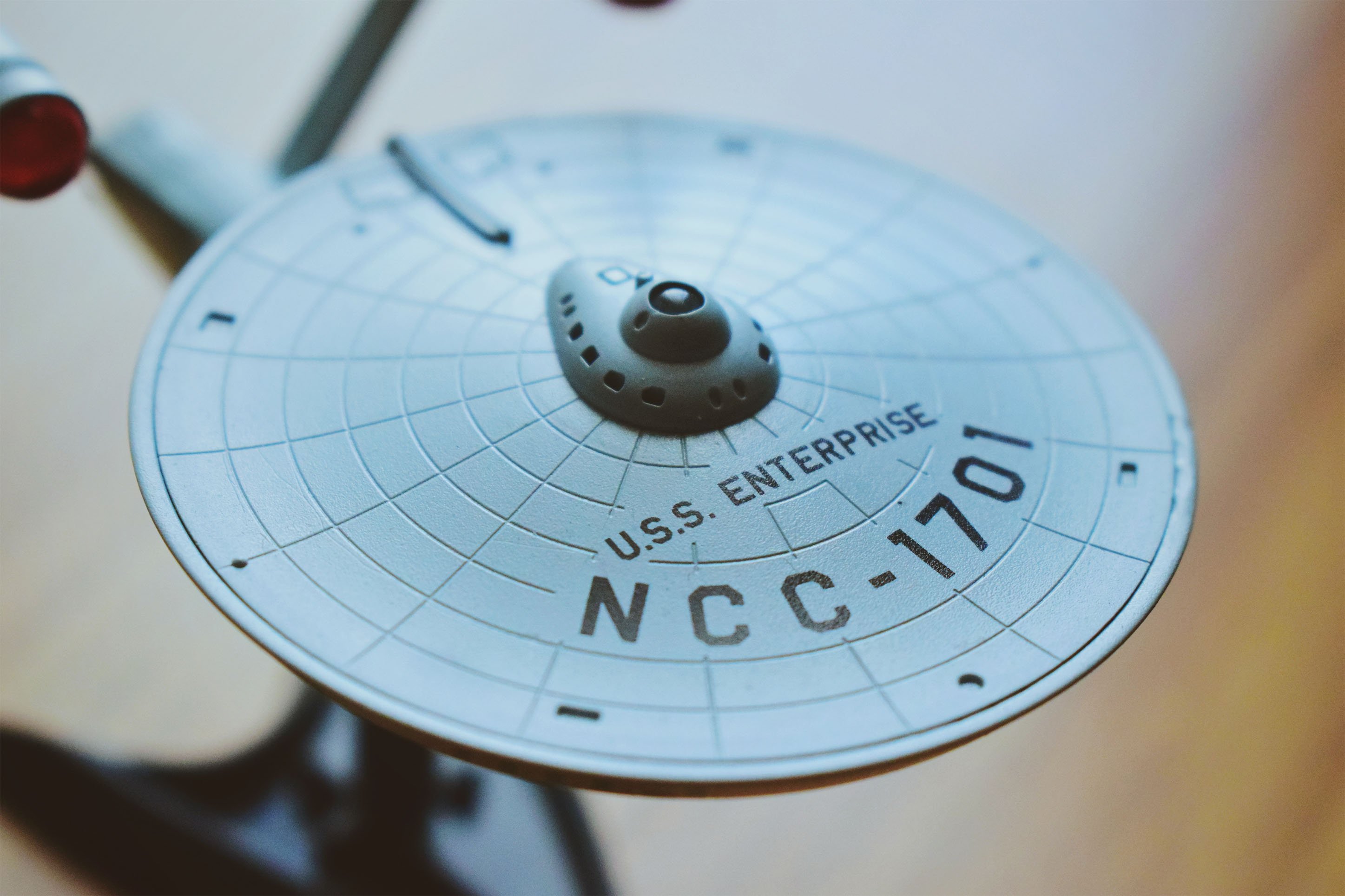 Photo of a toy model of the USS Enterprise