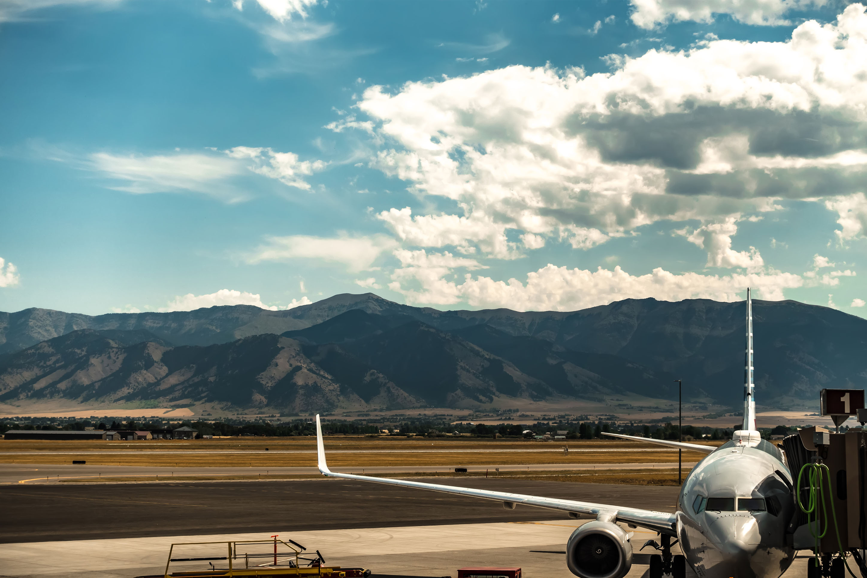 Photo of Bridger Mountains from the Bozeman airport