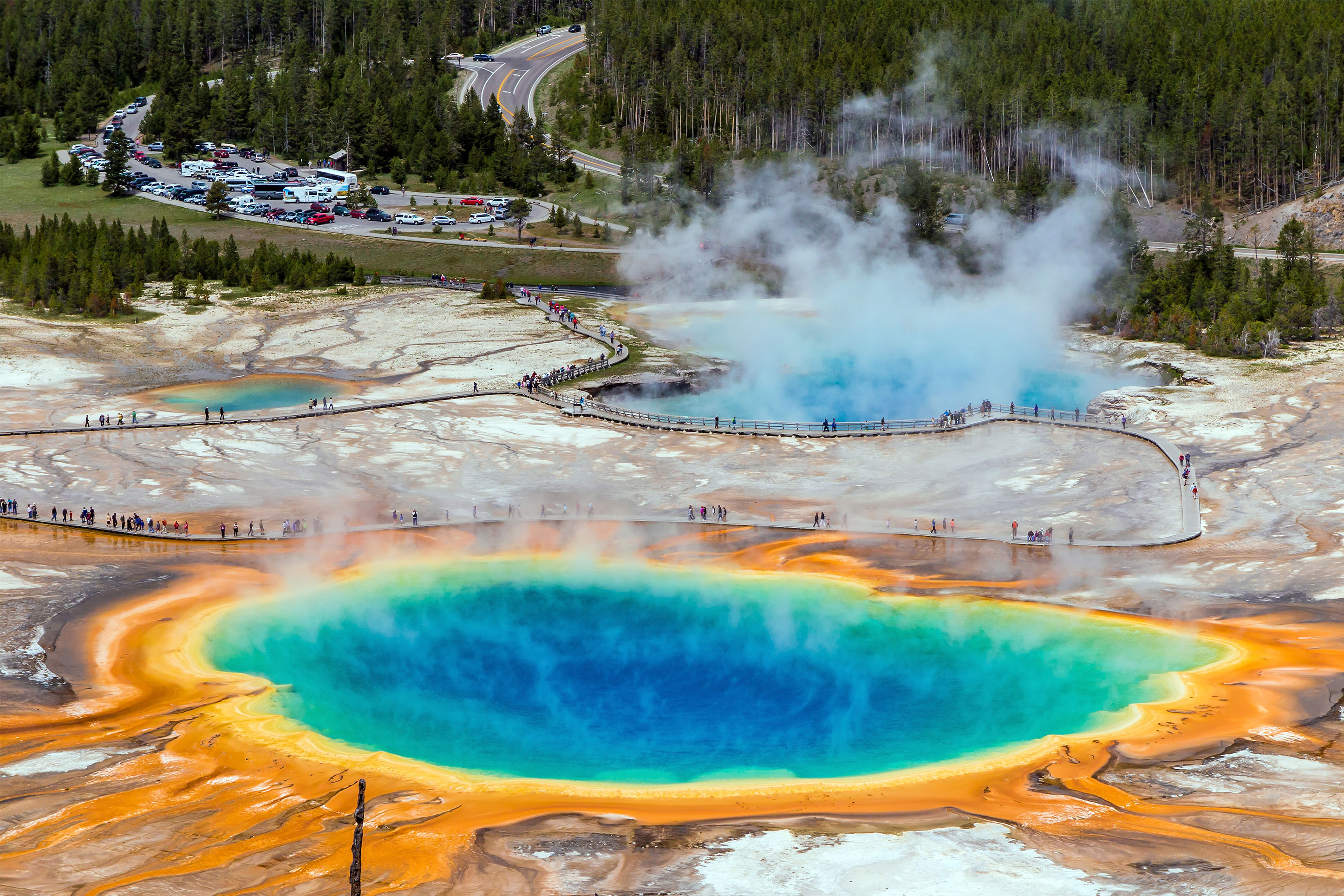 Grand Prismatic Spring in Yellowstone National Park