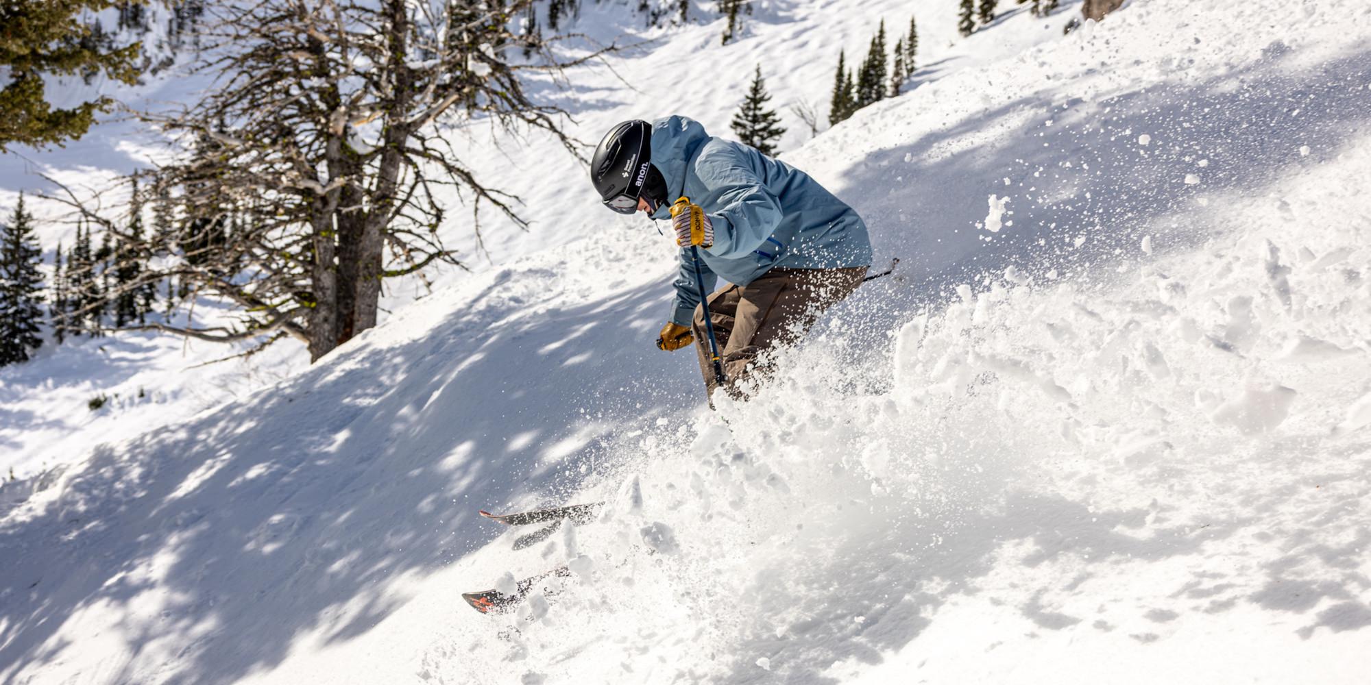 Skiier at Bridger Bowl.